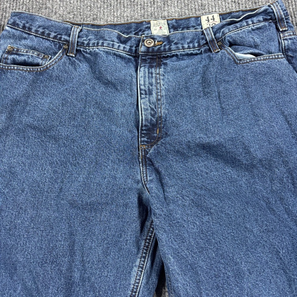 RedHead Jeans Mens 44x32 Blue Flannel Lined Denim Straight Leg Outdoor Pants